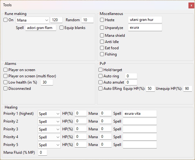 Bot tools interface